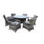 Fairweather 6 - Person Patio Dining Set with Round Table , Cushions Included-1241466730