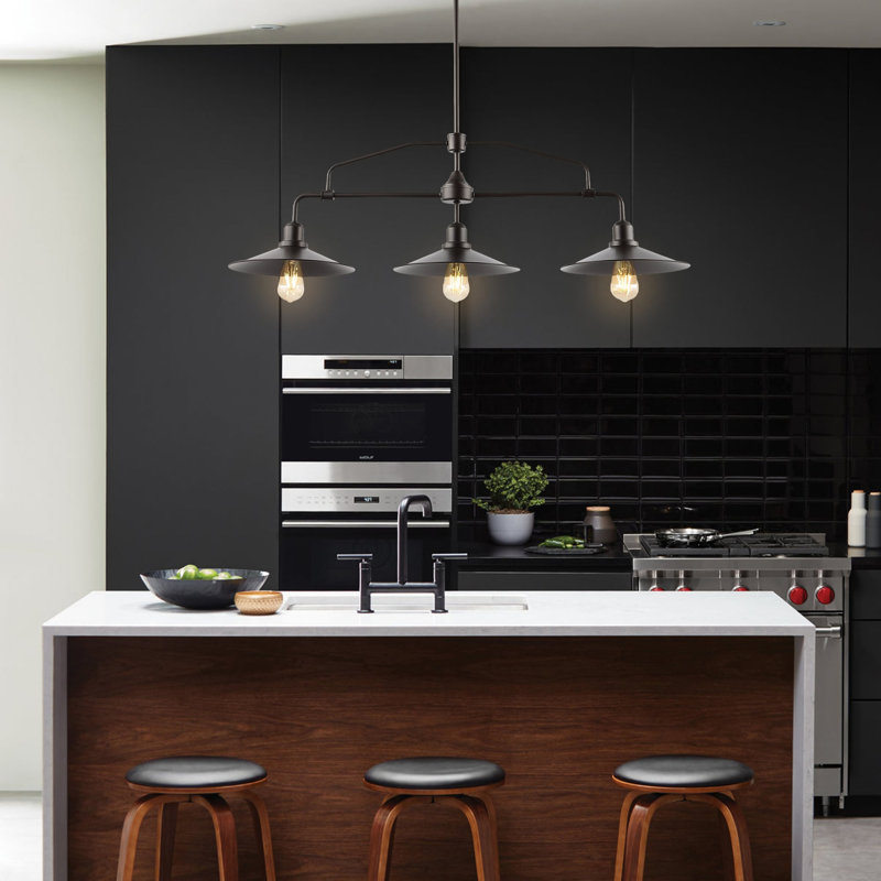 Aido 3 - Light Oil Rubbed Bronze Kitchen Island Pendant