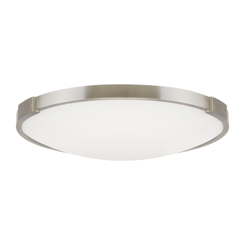 Lance 1 - Light LED Flush Mount, Satin Nickel