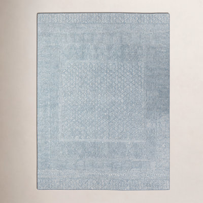 Christie Blue Cream Hand-Tufted Geometric Rug