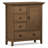 Redmond 39"W Solid Wood Transitional Medium Storage Cabinet with 4 Drawers, Adjustable Shelf and Antique Brass Hardware-391440657