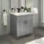 Armoire de meuble-lavabo 30 po gris Shaker