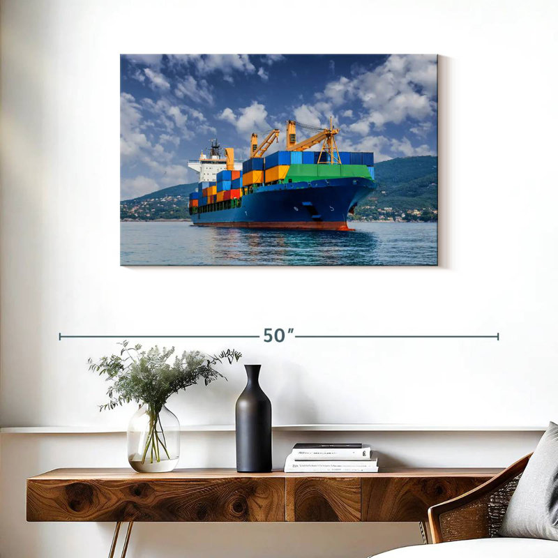 Mehar Merchant Container Ship, 24" H x 36" W
