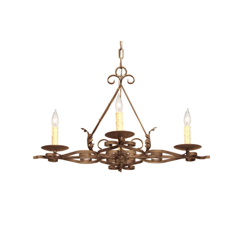 Elianna 12 - Light Chandelier, No Shade, Rustic Iron