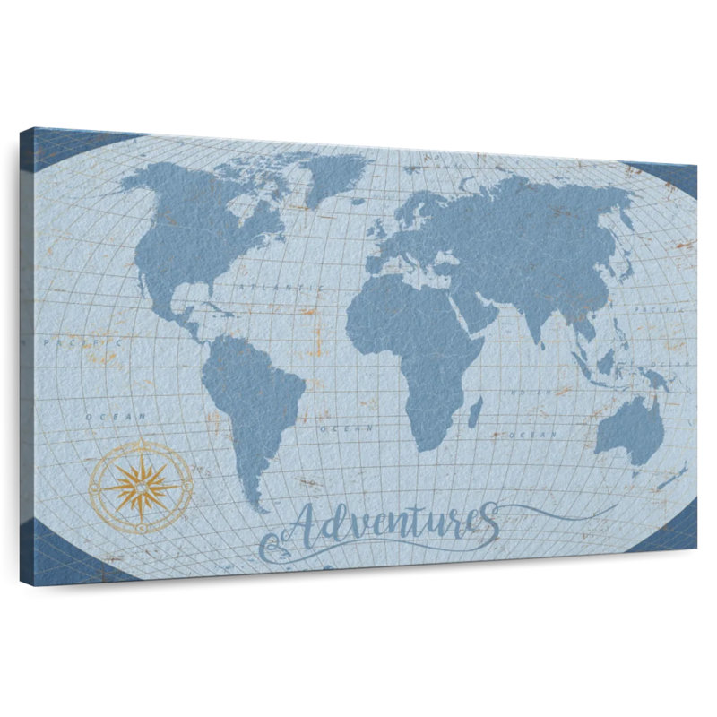 Carte du monde de Senne Adventures, H 24 po x l 36 po