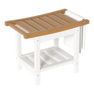 Banc de douche Forevich en PEHD 24 po x 13 po avec tablette de rangement
