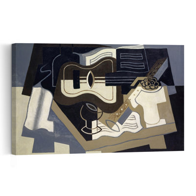 Guitare et clarinette, 1920 - Estampe d'art mural contemporain abstrait