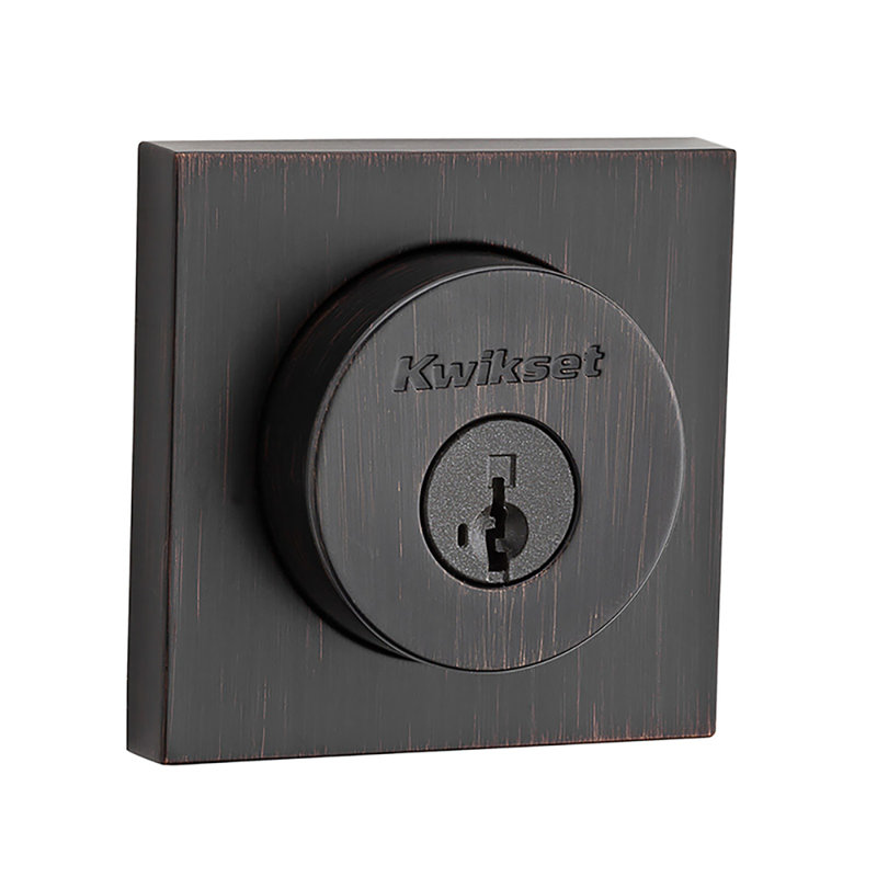 Halifax Single Cylinder Deadbolt with Rosette and SmartKey, Venetian Bronze