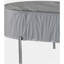 Table basse grise ultrabrillante et chrome