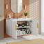 Meuble-lavabo mural 30 po avec lavabo en céramique, portes doubles et tablette réglable-669350734