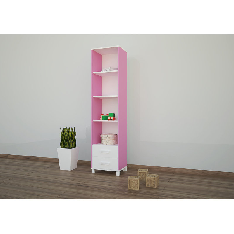 177cm H Cube Unit Kids Bookcase, Pink, 177cm H x 60cm W x 34cm D