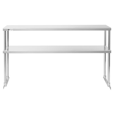 KUTLER Stainless Steel Double Overshelf for Prep Tables