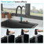 Évier de cuisine à fixation en cascade avec lavabo encastré 33 po x 22 po x 10 po en granite composite noir