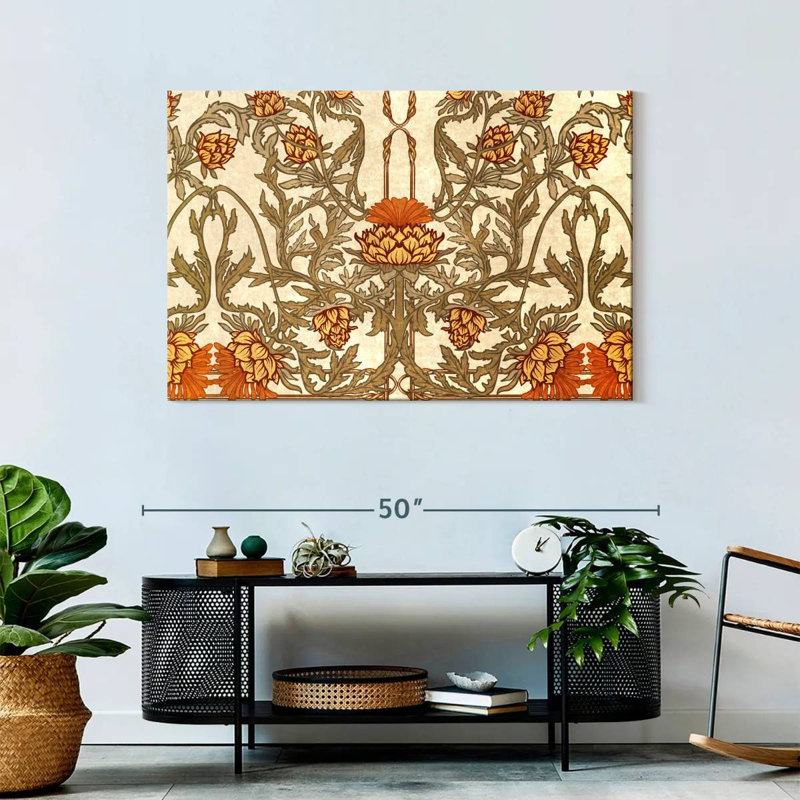 Fleurs de chardon Kerner Vintage, H 30 po x l 45 po