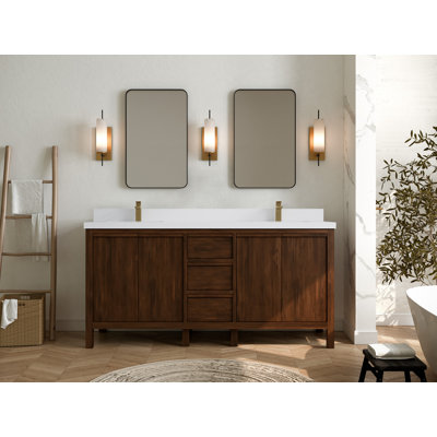 Elizabeth 72'' Double Bathroom Vanity Set -  Willow Collections, ELZ_TK_WLN_WHQZ_72D