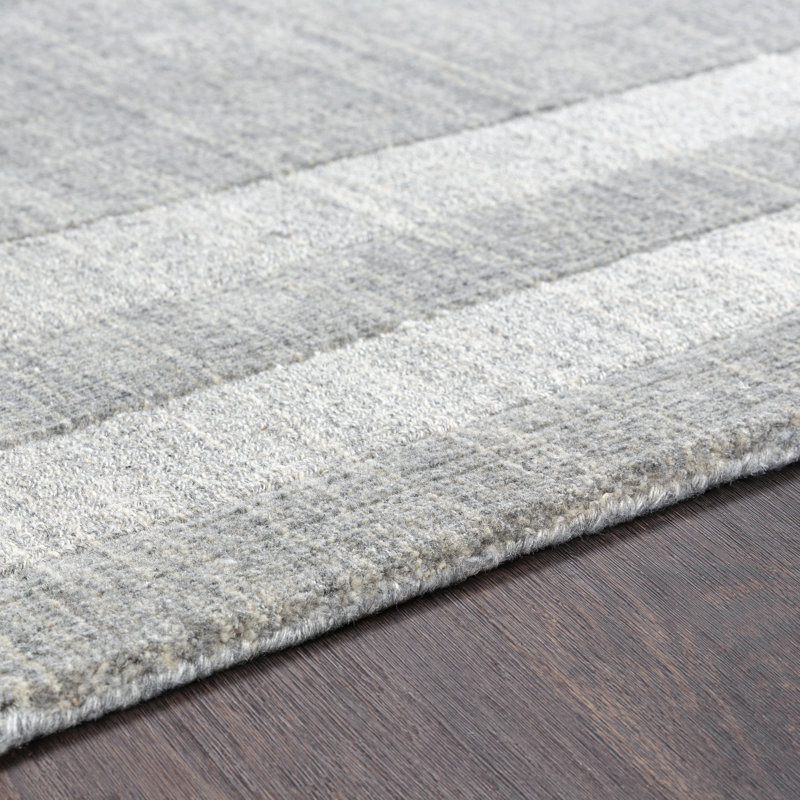 Tapis gris touffeté à la main Pierson, Carré 8 pi
