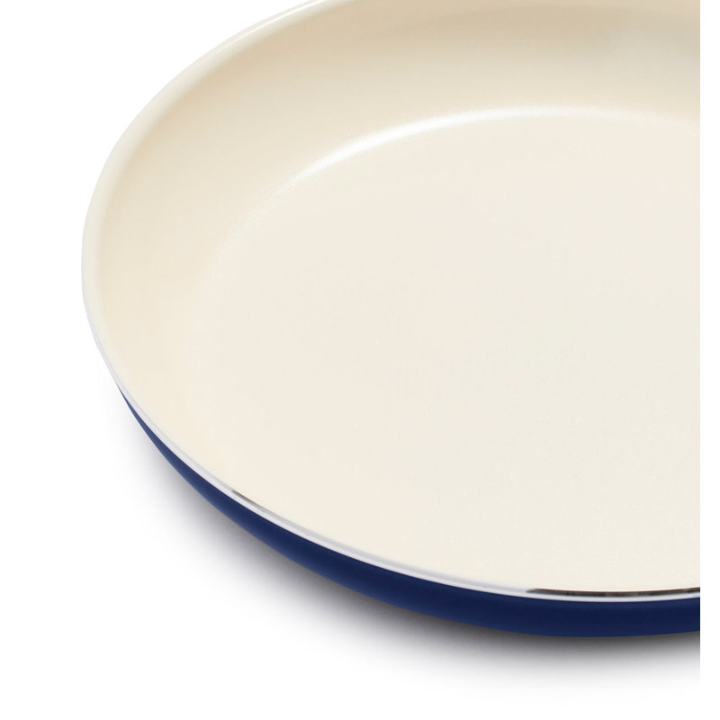 GreenPan Rio Healthy Ceramic Nonstick 3pc Fry Pan Set, Oxford Blue