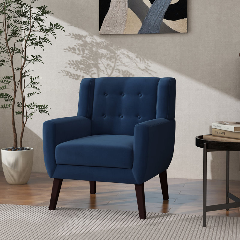 Jaqueze 73.4 Cm Wide Tufted Armchair, Royal Blue Velvet