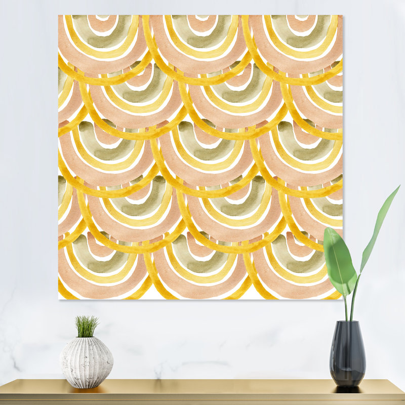 Ornement en pierre pastel d'été - sur, H 16 po x l 16 po x P 1 po, Toile tendue