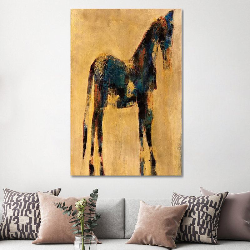 Indigo - Painting on Canvas, 66.04 cm H x 45.72 cm W x 3.175 cm D, Wrapped Canvas