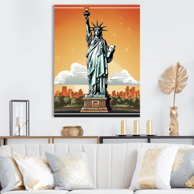 " Retro New York Statue Of Liberty I "