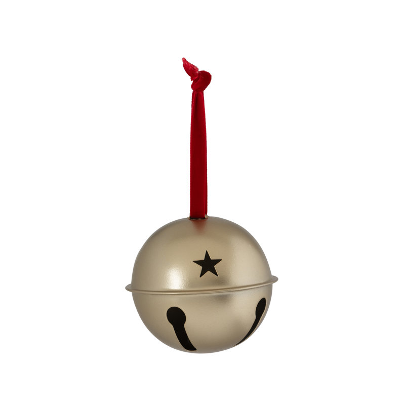 3.94" Gold Metal Bell Ornament