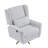 Power Recliner Chair Swivel,Boucle Upholstered 360° Swivel Recliner with gold 5 star base