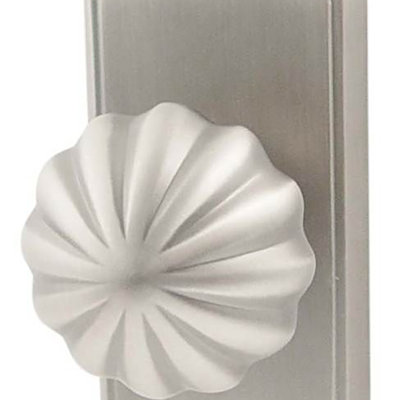 Passage Melon Knob with Rectangular Rose