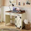 Bureau de direction 40 po avec deux tiroirs, armoire et prises de courant, bureau à domicile pour bureau à domicile, chambre à coucher