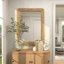Miroir mural en corde de jute brun fait à la main