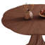 Table ronde brune foncée de forme intéressante-303981112-303981122