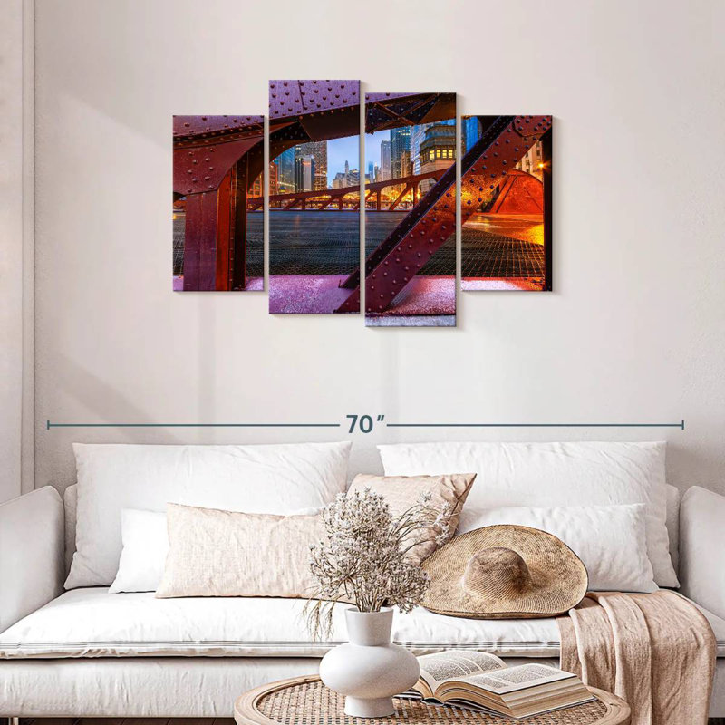 Lilie Chicago Marshall Suloway Bridge, 27" H x 43" W