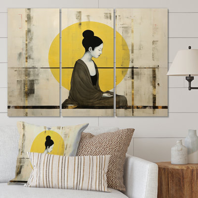 «Asian Art Modern Zen II» sur toile, reproduction de 3 pièces