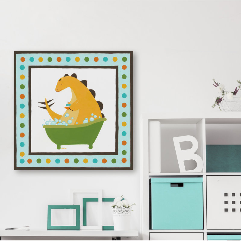 «Parik Rub-a-Dub Dino IV», reproduction sur toile tendue, H 18 po x l 18 po x P 1,5 po