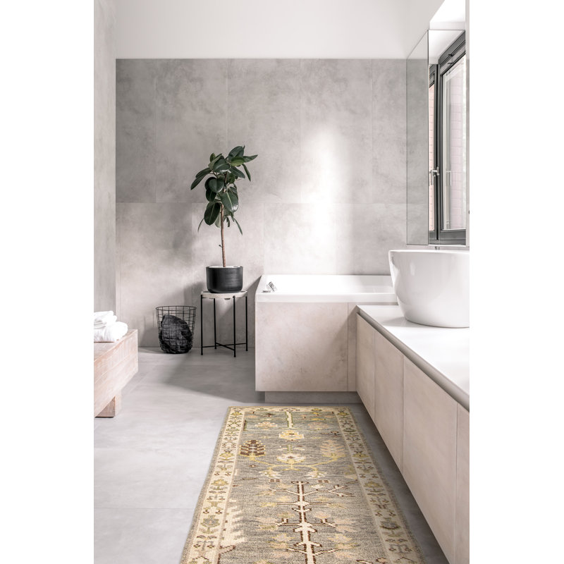 One Of A Kind Jules Serapi Grey 2'6" x 7'11"Area Rug