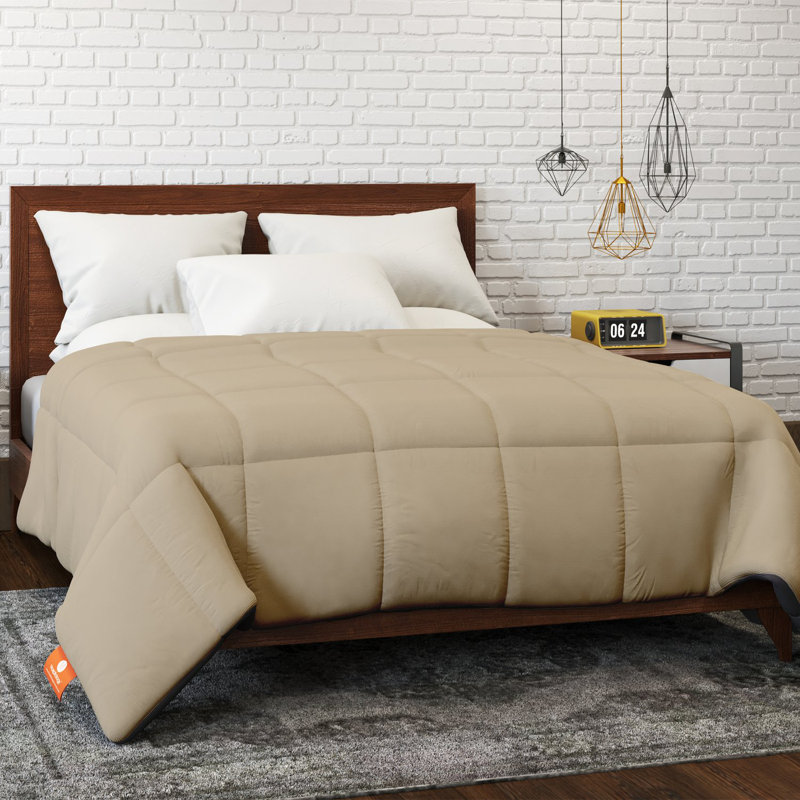 Édredon en duvet en microfibre hypoallergénique The Original Heavenly, Très grand, Brun/beige