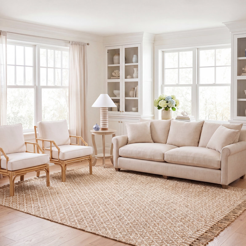 Nicholson Hand Woven Jute Area Rug, Rectangle 8 pi x 10 pi