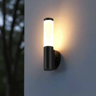 UltraBeam 6 Watt LED Black Modern Outdoor Wall Light 430 Lumen Height 320mm