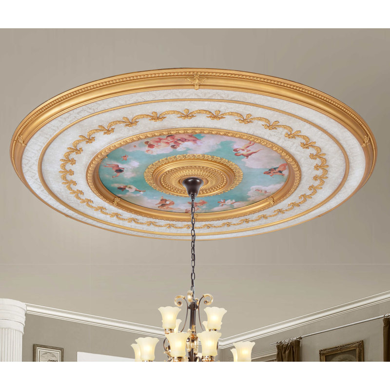 Médaillon de plafond sky lustre Cherub