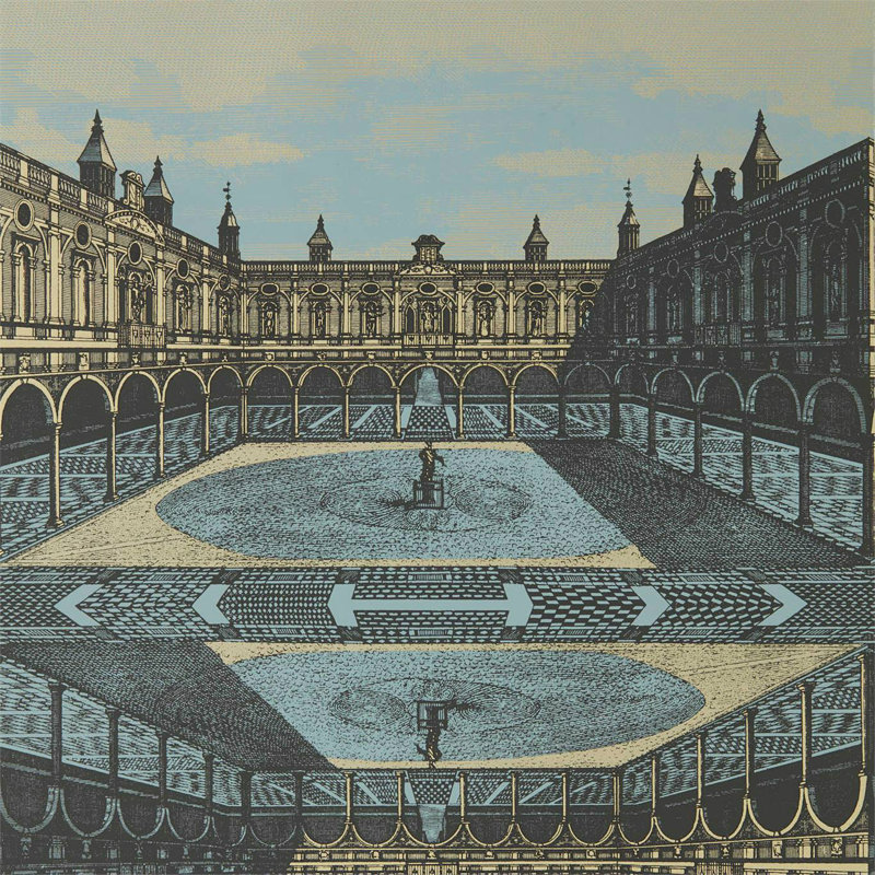 Royal Exchange Wallpaper, Taloyrs Gray/Platinum