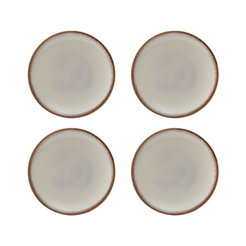 Reactive Dinnerware Side Plates, Cream