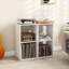Bibliothèque à 2 cubes avec garde-corps arrière pour la chambre à coucher du salon