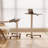Height-Adjustable Rolling Bedside Desk - Solid Wood Laptop Table with Wheels, Folding Workstation for Office & Study