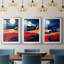 Paysages série Cxxvi - impression encadrée sur mesure de qualité supérieure mat - 3 pièces-2098684879-2098684873