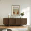  Meuble télé 70 po avec rangement 70 po, console de style Mid-Century moderne avec 4 portes cannelées pour téléviseur de 55 po à 85 po, console média et centre de divertissement-456941401