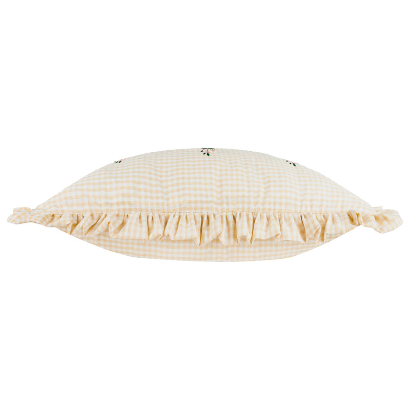 Les Petite Fleurs Floral Beige Rectangular Cushion, Polyester