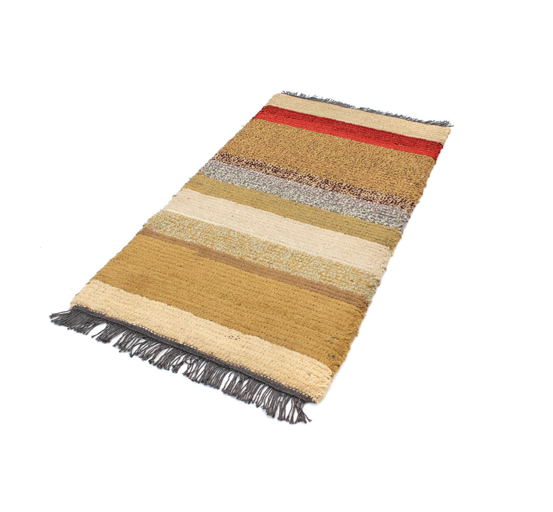 Gamelin Hand Hooked Wool Yellow/Brown Indoor/Outdoor Rug