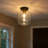 1 - Light Glass Flush Mount Ceiling Light