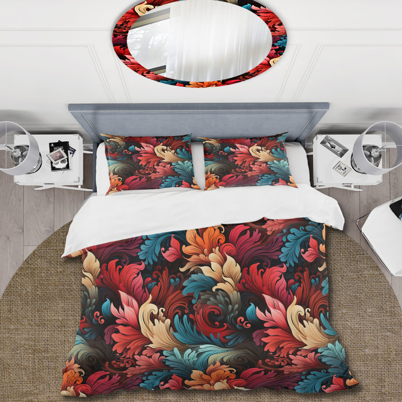 Artistic Whirls Paisley Pattern III - Paisley Duvet Cover Set, Housse de couette simple + 1 taie décorative stan