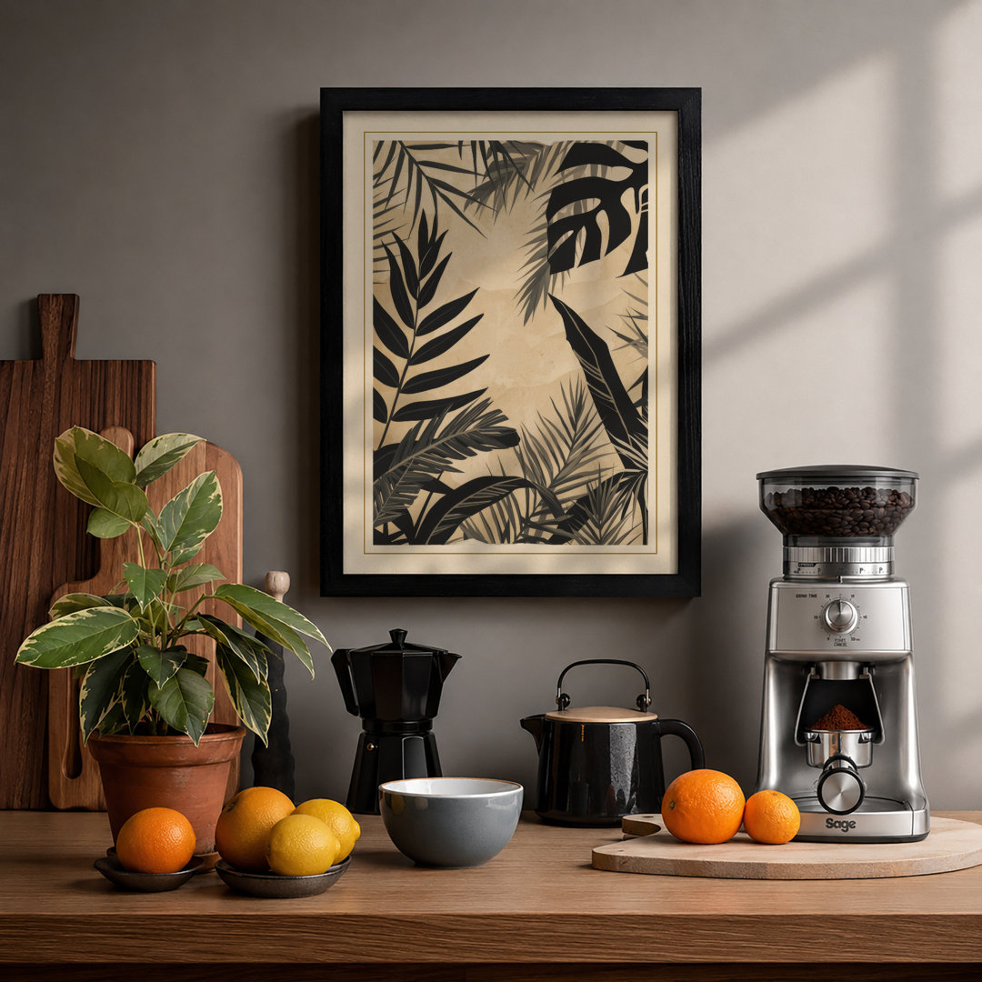 Tropical Foliage Study Botanical - Framed Print